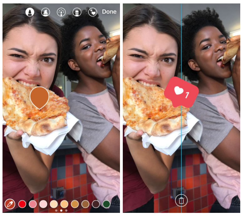 пипетка и линейка в сториз