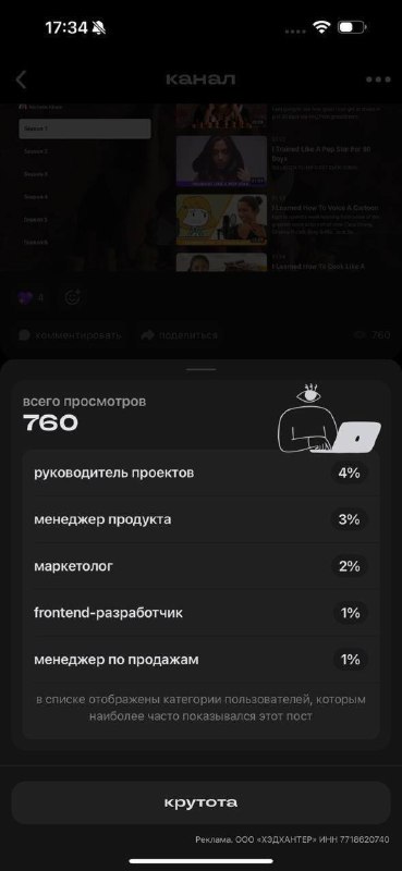Такого я ещё не видел   Сетка (соцсеть для нетворкинга) выкатила статистику по п…