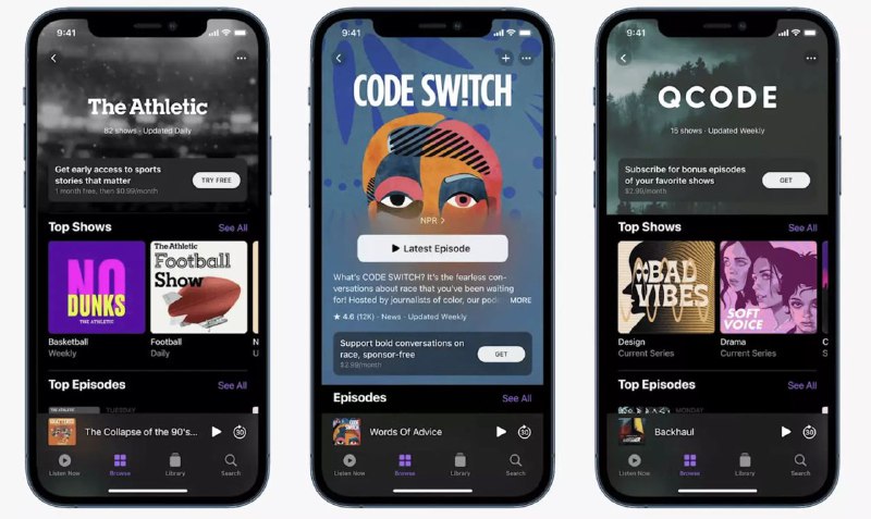 Уже пару часов разбираемся в подкастерском комьюнити с тем, что анонсировала App…