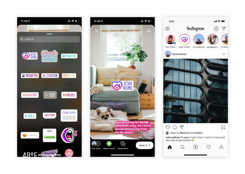 Сиди дома.Instagram запускает массовый флешмоб. Если быть точным просто интеракт…