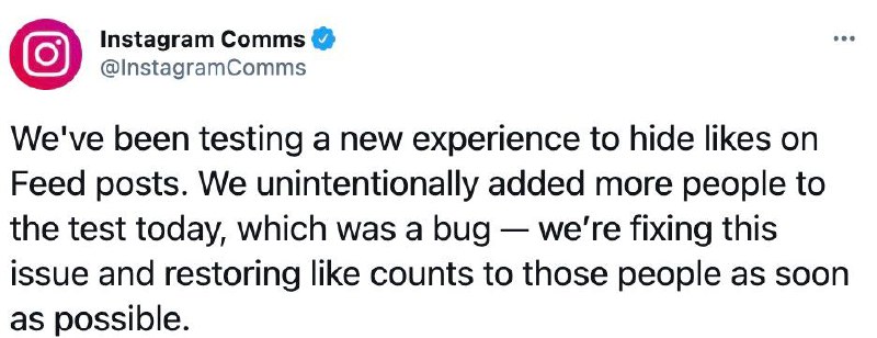 Помнишь Instagram тестировал скрытие лайков? Помнишь, что об этом «новых» новост…