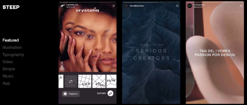 Находка дняhttps://steep.design/ подборка реально красивых, стильных и интересны…